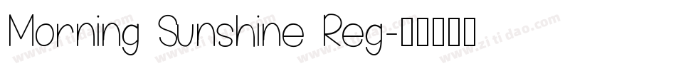 Morning Sunshine Reg字体转换